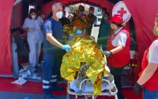 Sanitäter bei Boot Tragödie bei Pylos in Griechenland